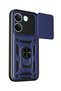 Ilkestor Poco X8 Pro Pars Lens Ringed Silicone (03359) - Navy Blue - 2