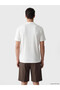 Vizyon New Season White Polo Collar Men's T-Shirt - 3