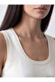 White U-Neck Women's Knitwear Undershirt - 3
