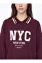 Polo Collar Oversize Women's Sweatshirt Tunic - 3