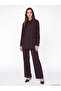 Brown Women's Shirt Tunic with Side Laces - 2