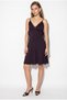 Women's Purple Lace Detailed Rope Strap Side Tie Mini Nightgown Dress 60286446 - 3