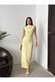 Women's Pink - Pink Maxi Length Collar Ruffle Detailed Sleeveless Bodycon Dress - 5