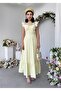 Women's Sari Midi Dress Plaid Patterned Lace Collar Ruffle Sleeves Flounces - 4