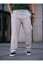 Men's Linen Pocketed Stitched Jogger Buggy Pants Comfortable Fit - Gray - 3