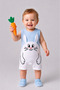 Baby Boy Rabbit Patterned Summer Jumpsuit Ribbed Cotton Sleeveless Baby Romper Snap Fastener Romper 0-9 Months - 5