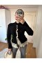 Lace Detailed Black Cardigan - 4