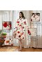 Women's Bathrobes Soft Long Full Length Wrap Dressing Gown Lightweight Knit Kimonos Robe With Pockets Comfortable Skin Friendly All Season Robe - 2