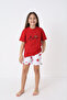 Patterned Comfortable Fit Girls' Shorts Pajama Set