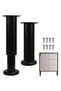 Two stainless steel furniture legs, adjustable furniture legs, height 18-30 cm, steel table legs, furniture support legs, bed support legs...