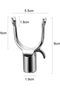 1 U-shaped metal multi-purpose hook for wardrobe rods - replacement hook, long arm, silver - 2