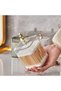 Transparent cotton pad storage box, cotton pad box lid, cosmetic storage box, cotton swab holder, bathroom, toilet, bedroom (transparent, 2-pack) - 3