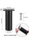Furniture Legs 12 cm, Aluminum Alloy for Chairs, Tables and Cabinets - 4 Pieces Black - 4