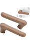 4-pack door handle gloves - antistatic protection - brown