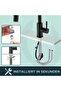 360° Swivel Black Kitchen Faucet with Retractable Pull-Out Sprayer, single handle sink tap. - 3