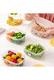 Food storage container with lid, keeps food fresh, microwave safe, pink patterned freezer box. - 2