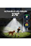 Two solar-powered garden lights with motion sensors, LED solar streetlights, IP65 waterproof, white light. - 3