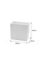 Modern square indoor wall light, dimmable LED fixture, white light, white casing, 10*10*5 cm (switch not included). - 2