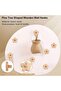 6-Piece Solid Wood Hooks, floral pattern knobs, single-hole beech handle, cabinet hardware with screws - 6