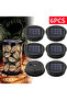 6 replacement solar lights, round solar light battery box, top solar panel lantern, with LED bulbs.