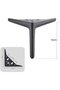 Replacement furniture feet triangle in metal cabinet vanity sofa, pack of 2 (black, 10cm) - 5