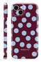 iPhone 15 Cherry Polka Dot Essential Slim Full Coverage Glossy Print Hard Phone Case with Camera Protection