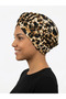 Cotton Leopard Patterned Hijab with Draped Waist and Agraf Detail on the Front, Stylish and Comfortable Hijab. - 5