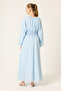 Belted Dress with Brooch Detail - 4