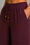 Cotton Muslin Fabric Summer Sweat-Repellent Cotton High Waist Wide Leg Palazzo Women's Trousers