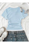 Polo Collar Ruched Bluz - 2