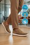 Men's Sand Nubuck Genuine Leather Easy to Wear Comfortable Sole Casual Shoes Loafer 6501 m - 3