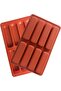Four baking molds, suitable for making energy bars and other food products.