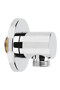 Wall-mounted connector elbow, household shower hose plug, drip elbow, wall-mounted connector, bathroom accessory for water outlet, silver - 2