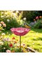 Bird Water Bottle - 14*14*65 cm - High-quality alloy material - Elegant floral design - Garden decoration - Pet supplies - Light pink - 3