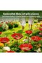 Bird Water Bottle - 14*14*65 cm - High-quality alloy material - Elegant floral design - Garden decoration - Pet supplies - (Pack of 3) - 4