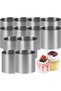 This 12-piece silver cake ring set is made of stainless steel and has a diameter of 5 cm. It is for family gatherings, birthday parties - 2