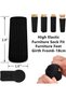 Chair leg protectors, 24-piece pack, felt furniture chair covers, anti-slip mats, suitable for chair legs, prevent scratches, black. - 2