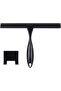 10-Inch Stainless Steel Black Shower Squeegee with Holder for Window & Mirror