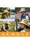 Mens UV - protective hats, wide - brimmed waterproof foldable hats, Mens short caps, hiking hats, mesh sun hats, hunting hats, for fishing,... - 3