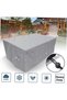 Outdoor table and chair garden furniture cover, waterproof Oxford cloth, 180x120x74 cm (Silver) - 3