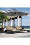 Hexagonal cantilevered garden sunshade canopy, UV protected, 2 meters in diameter [canopy only - frame not included] - 2