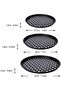 Three-piece pizza set - Round pizza pan - Oven-baked pizza pan - Non-stick pizza pan - Perforated carbon steel baking pan - 5
