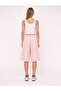 Women's Combed Cotton Relaxed Fit Jorts Bermuda Pink Shorts - C915 - 3