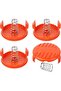 Mower spool covers - 4-piece set - for Black & Decker RC-100-P lawnmowers - mower spool covers - mower spool cover springs - mower spool covers