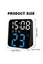 Compact digital alarm clock, bedside model, 3 alarm functions, portable LED display with temperature indicator, adjustable brightness, for desks - 3