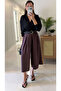 Witra Plum Belted Tencel Midi Pants - 2