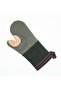 2 Pcs Thick Leather & Polyester Kitchen Oven Mitts - Large Long Non-Slip Washable Professional Cooking Gloves (Gray) - 3
