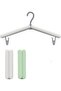 Foldable clothes hangers - garment hangers - compact for suitcase/essential cruise items/various colors - 2 pieces - gray/green