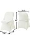 Elastic folding chair covers, suitable for wedding decorations, birthday parties, hotel banquets, black, 1 piece. - 5