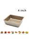 Mini square cake pan, 4-inch bread baking pan, non-stick kitchen baking utensils - 3